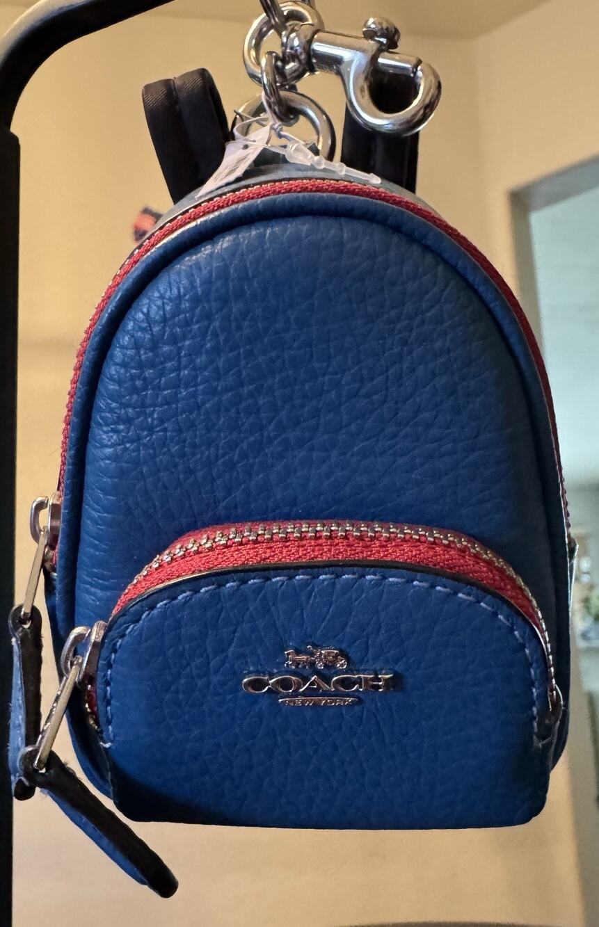 NWT Coach Mini Court Backpack Bag Charm